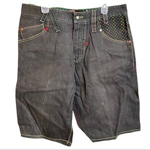 Coogi Black Denim Bermuda Shorts Size 38